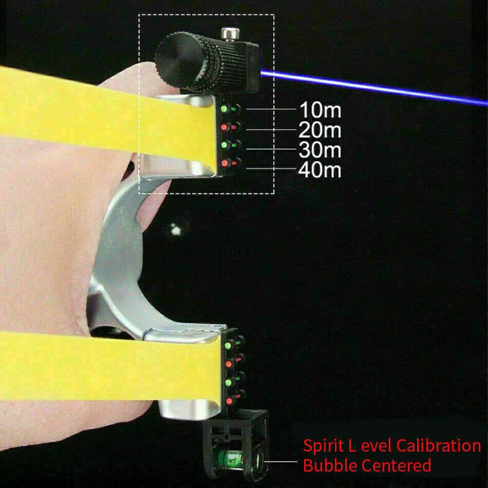 Red laser slingshot with accuracy sight