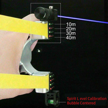 Red laser slingshot with accuracy sight